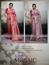 Mosaic By Sethnic Pure Satin Jacquard Border Designer Saree
